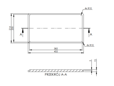 Tăietor din lemn de fag Granitemy pentru chiuvetă 402mm x214mm 1208971830