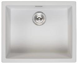 Chiuveta albă Ausmann Fibre 50x40cm pentru montare sub blat, pe blat și la nivel cu blatul cu dop automat din oțel inoxidabil 1208971898