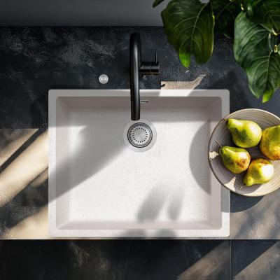 Chiuveta de nisip Alb Ausmann Fibre 50x40cm pentru montare sub blat, suprafață și încorporată cu dop automat din inox 1208971930