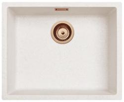Chiuveta de nisip Alb Ausmann Fibre 50x40cm pentru montare inferioară, superioară și încorporată cu dop automat de cupru 1208971932