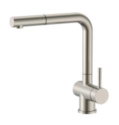 Pure.Sink Elite Steel Pulse-S baterie de bucătărie din oțel inoxidabil cu gură de scurgere extensibilă și mod de pulverizare PS8500-02