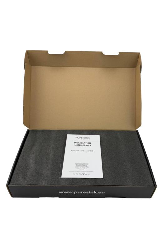 Pure.Sink Elite Steel Pulse-S baterie de bucătărie din oțel inoxidabil cu gură de scurgere extensibilă și mod de pulverizare PS8500-02