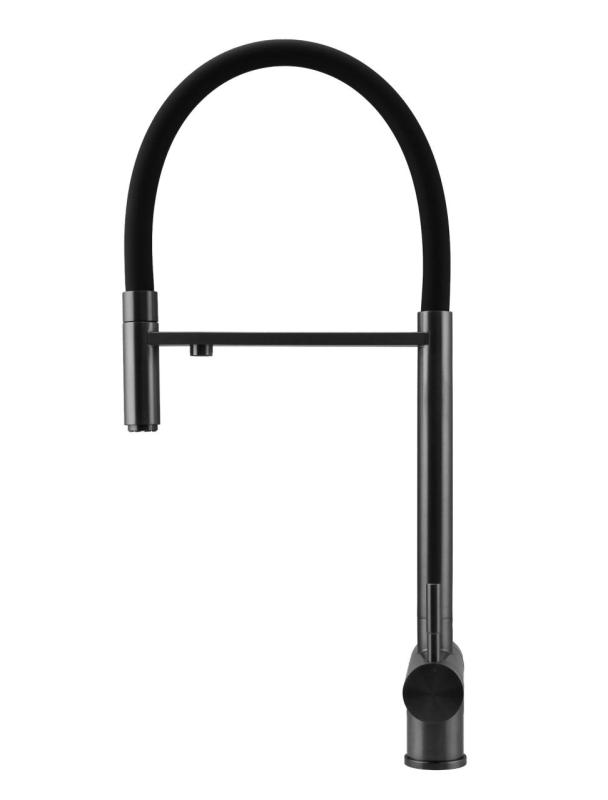 Pure.Sink Elite Steel Flex Robinet de bucătărie cu 3 căi PVD metalic cu ieșire flexibilă și apă filtrată PS8110-61