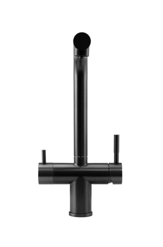 Pure.Sink Elite Steel Clear-S PVD arma de metal 3-căi Robinet de bucătărie cu gura de scurgere retractabilă și apă filtrată PS8120-61