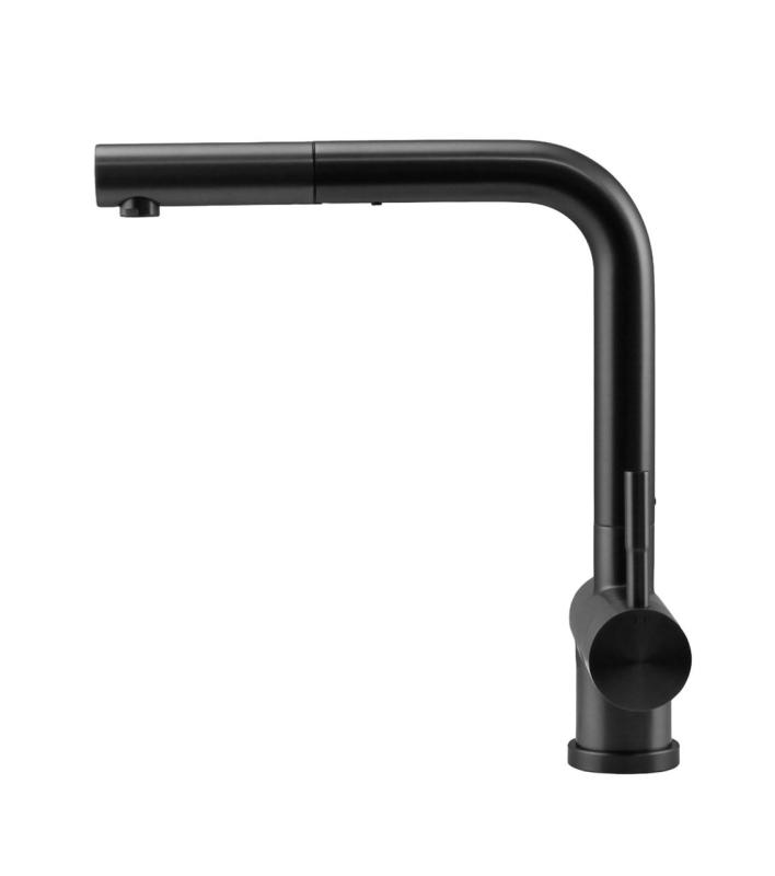 Pure.Sink Elite Steel Pulse-S robinet de bucătărie PVD gun metal cu duză extensibilă și mod de pulverizare PS8500-61