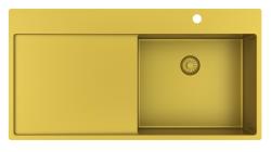 Pure.Sink Exclusivo Chiuvetă aurie cu zonă de scurgere 100x52 cm Robinet dreapta PEX47100RT-60
