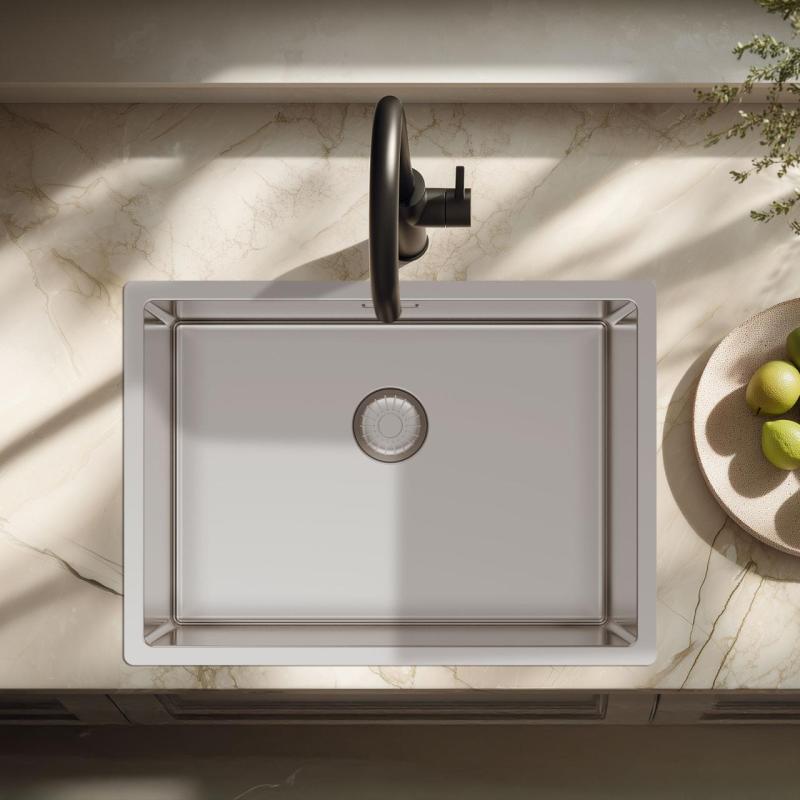 Pure.Sink Exclusivo Chiuvetă specială din oțel inoxidabil, lungime 35 cm, 50 x 35 cm, rază 10 mm PEX5035-02