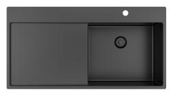 Pure.Sink Exclusivo Chiuvetă din metal cu zonă de scurgere 100x52 cm Robinet cu manetă dreapta PEX47100RT-61