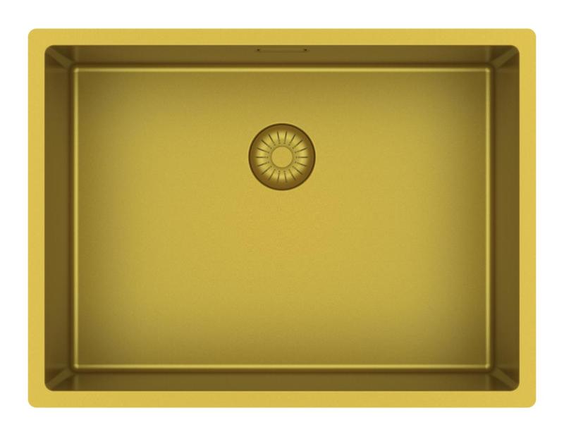 Pure.Sink Exclusivo Chiuvetă aurie 55x40 cm, rază de 10 mm, montare sub blat, montare la nivel și montare pe blat PEX5540-60