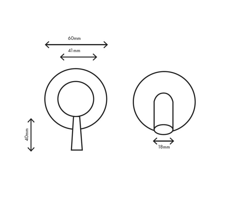MURO TUA Robinet de chiuvetă încastrat în perete, crom M1.AB1.2.CR