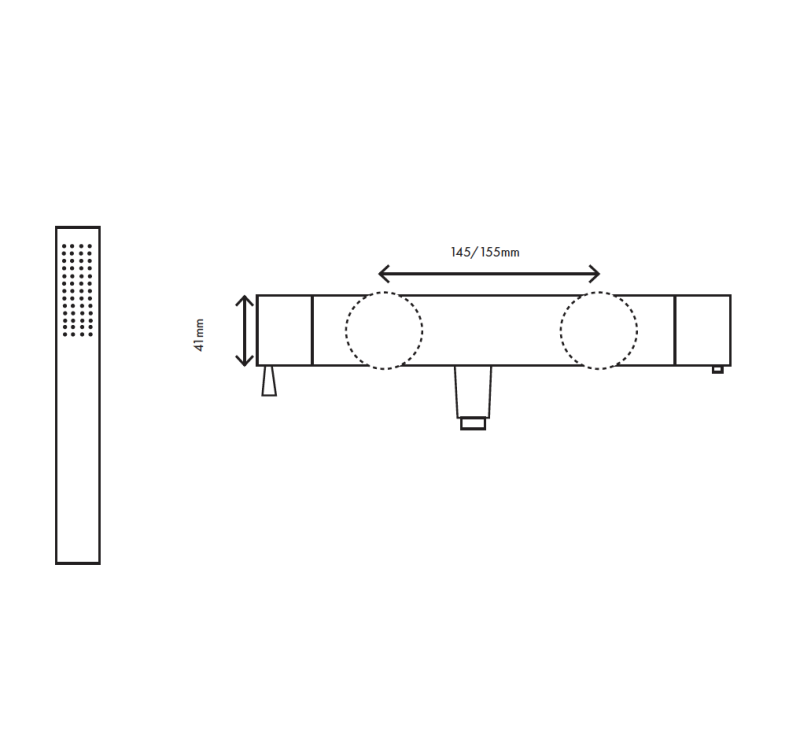 MURO TUA Robinet termostatic pentru duș cu set de duș cromat M1.B1TH.CR