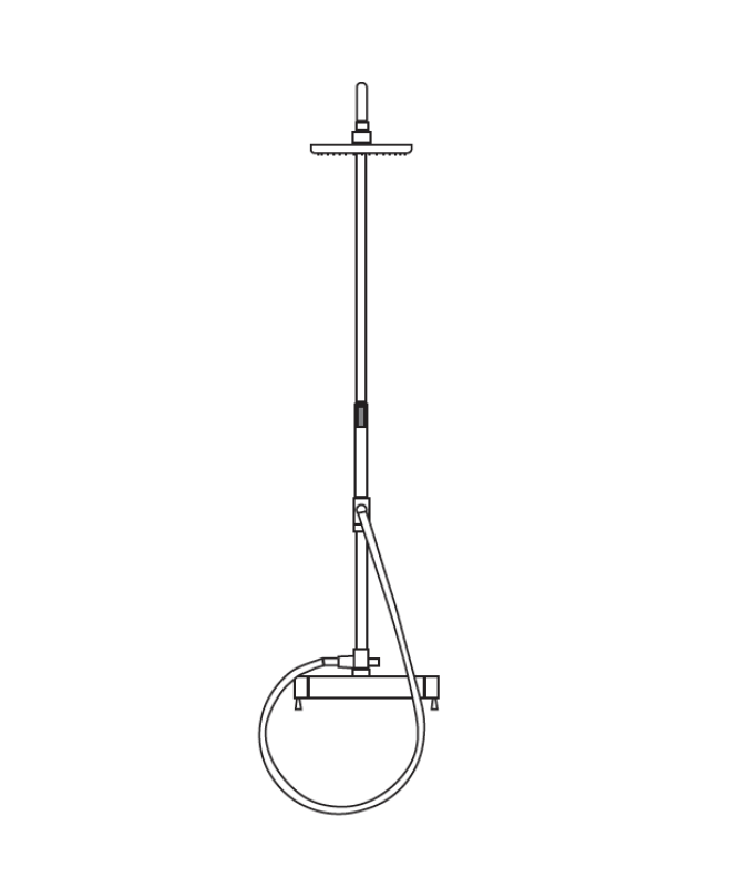 MURO TUA combinație de duș cu duș de ploaie crom M1.B11.CR