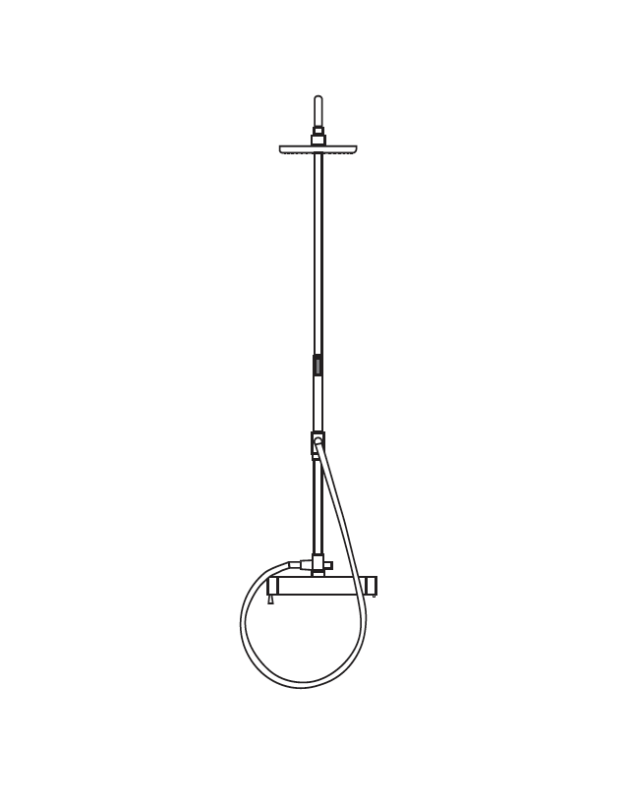 MURO TUA combinație de duș cu termostat și duș cu efect de ploaie crom M1.B11TH.CR