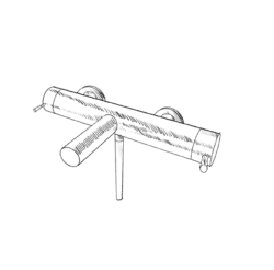 MURO TUA Termostat pentru cadă cu set de duș manual cromat M1.B2TH.CR