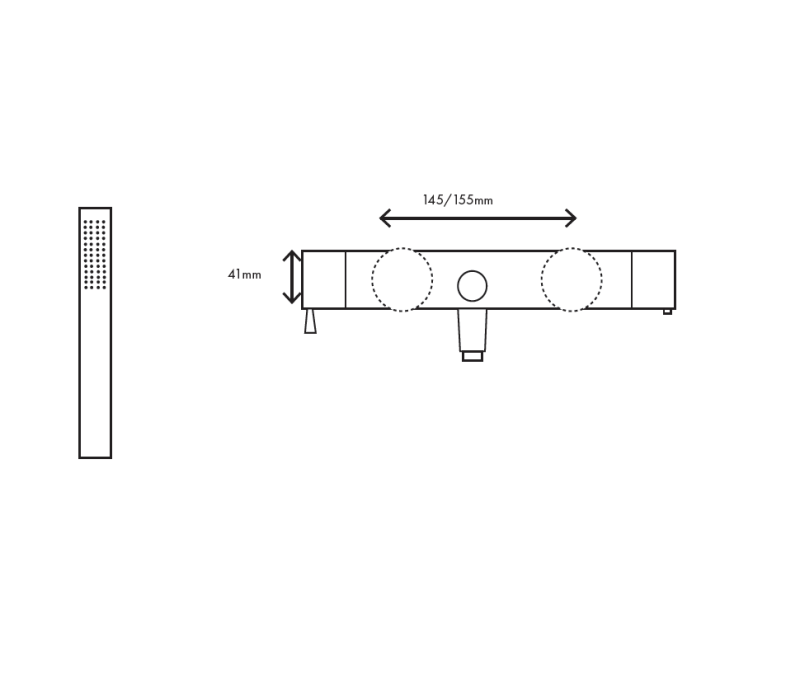 MURO TUA Termostat pentru cadă cu set de duș manual cromat M1.B2TH.CR