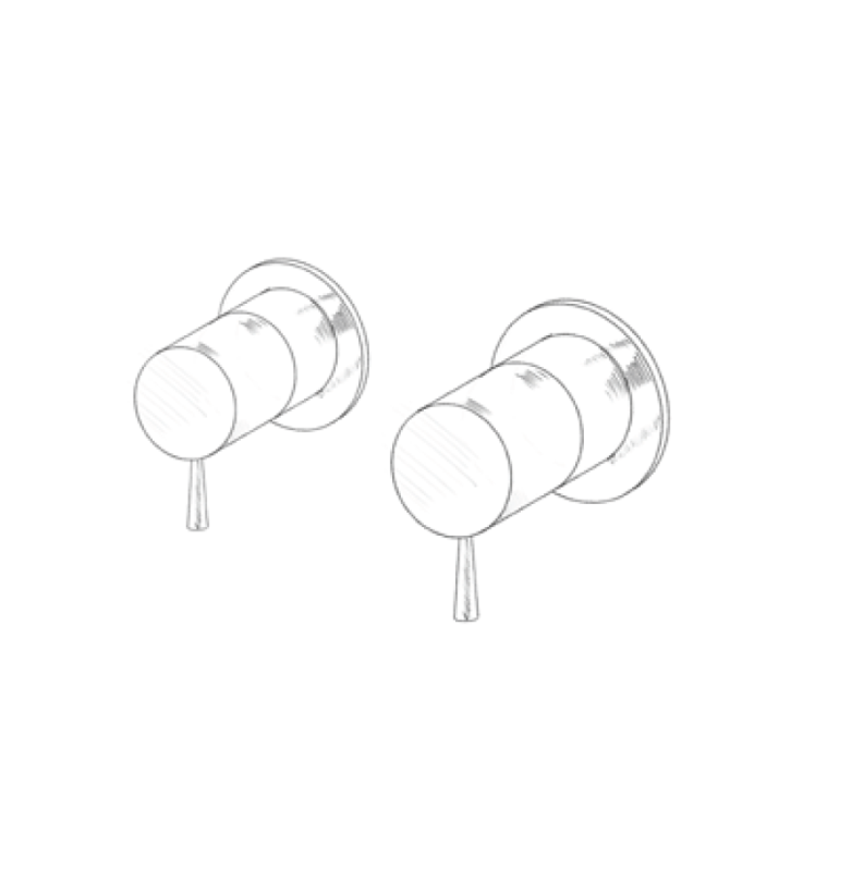 MURO TUA baterie de perete cu comutator crom M1.B32.R.CR