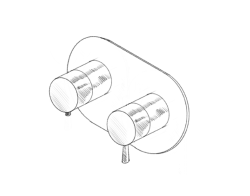 MURO TUA Robinet termostatic de duș încastrat cu 1 ieșire crom M1.B31T.S.CR