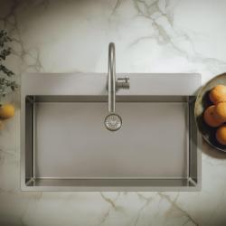 Pure.Sink Exclusivo Chiuvetă mare din oțel inoxidabil 75x40cm Tapwing cu orificiu pentru robinet PEX7540T-02