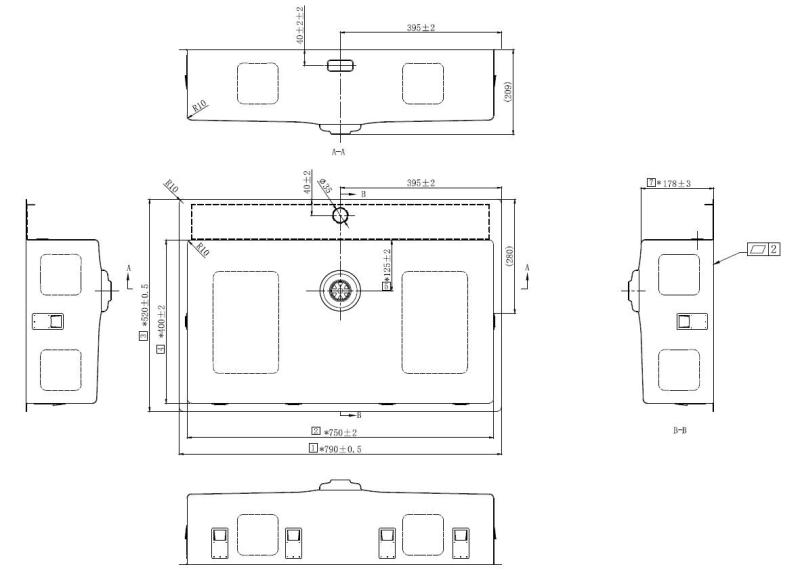 Pure.Sink Exclusivo Chiuvetă mare din oțel inoxidabil 75x40 cm, cu robinet cu aripă și orificiu pentru robinet BB7540T-02