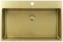Pure.Sink Exclusivo Chiuvetă mare aurie 75x40cm Tapwing cu orificiu pentru robinet PEX7540T-60