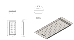 Massimo Accesoriu Tăviță inserabilă Negru Mat 183x430x19mm