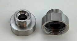 Pure.Sink Nipon de trecere din oțel inoxidabil de 3/8 dimensiune exterioară (masculin) la 1/2 dimensiune interioară (feminin) Set de 2 bucăți PS3812-00