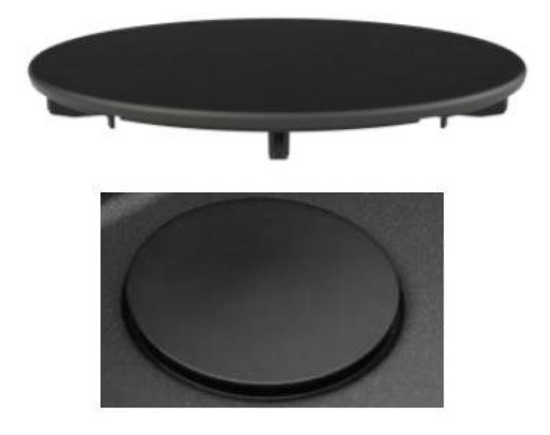 Pure.Sink Universal Capac de scurgere, capac rotund mat negru, cu margini rotunjite, pentru gaură de scurgere WSTCOV-31