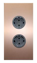 Indux Corner Stâlp energetic cu 2 prize cu împământare laterală din cupru 1208972279