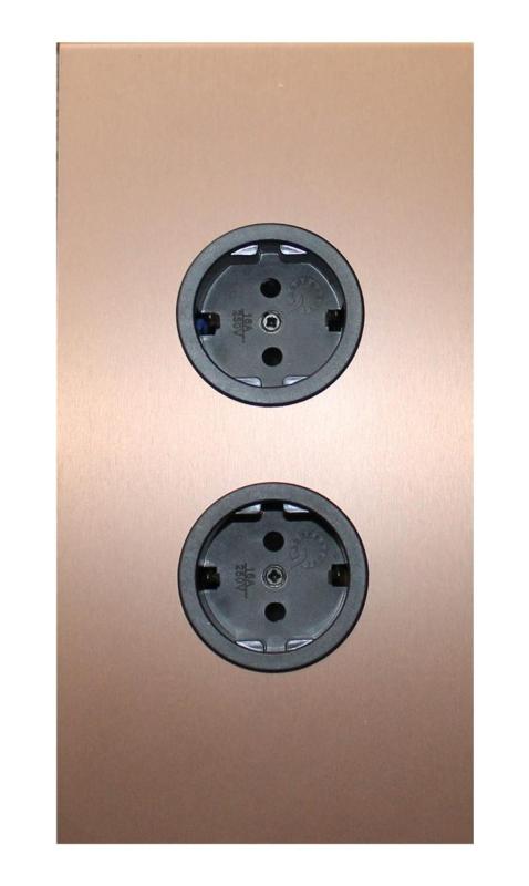 Indux Corner Stâlp energetic cu 2 prize cu împământare laterală din cupru 1208972279