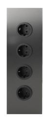 Indux Corner Colonă de alimentare cu 4 prize cu împământare Gun metal 1208972290