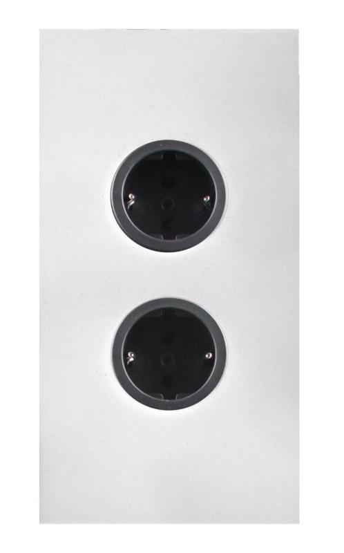 Indux Corner Colonă de energie cu 2 prize cu împământare laterală Alb 1208972293