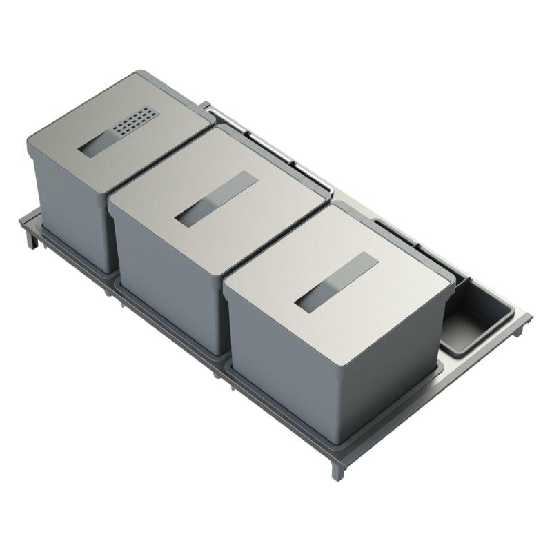 Indux Sort Sistem de sortare a deșeurilor cu 3 compartimente Comandă manuală pentru sertare extensibile 1208972320