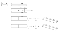 Indux Nivo Set LED pentru bucătărie 3x3 W cu comutator central aspect aluminiu 1208972334