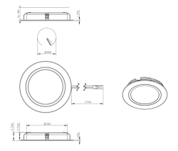 Indux Luma Set de spoturi LED Multi Tone pentru bucătărie încastrată, aspect inox 1208972400