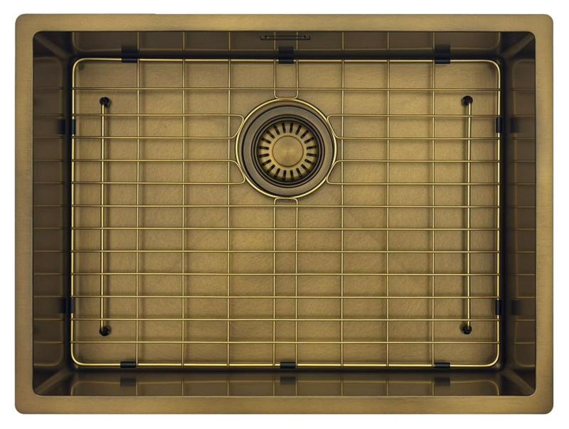 Pure.Sink Luxion PVD Chiuvetă din bronz antic 55x40 cm pentru montare sub blat, încastrare și montare pe blat  cu raft inferior PLX5540-64