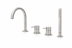 MURO TUA Baterie de cadă încastrată cu bec rotund și duză de mână extensibilă, crom 1208972441