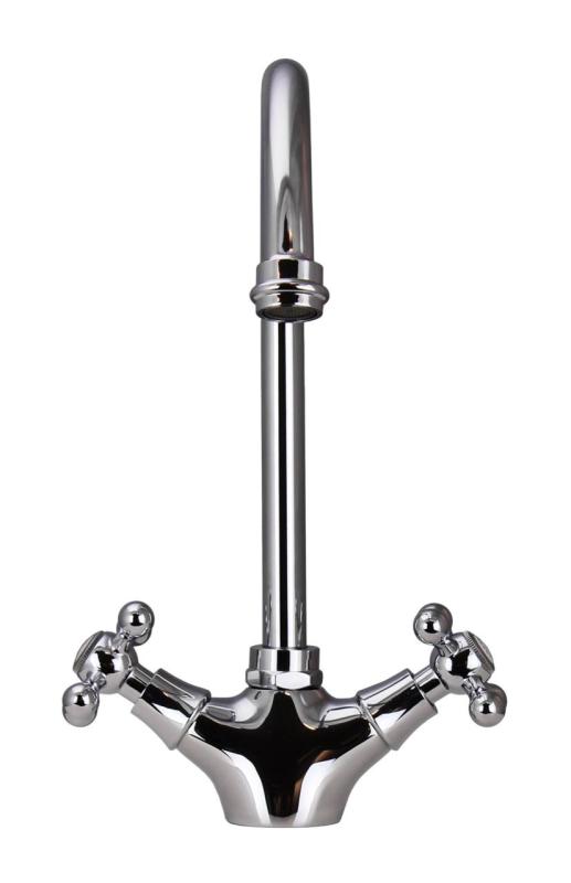 Aquanello Heritage Ascot Bucătărie clasică Robinet de bucătărie nostalgic cromat cu bec rotund CR-4003-HA