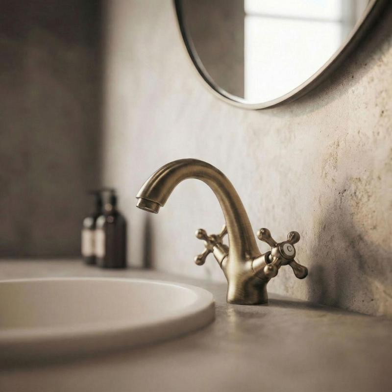 Aquanello Heritage Ascot Robinet clasic nostalgic pentru chiuvetă, bronz BN-4101-HA