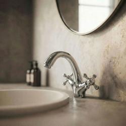 Aquanello Heritage Ascot Robinet clasic nostalgic pentru chiuvetă, crom CR-4101-HA