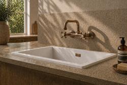 Aquanello Heritage Ascot Robinet de bucătărie clasic cu montare pe perete și gura de scurgere în partea superioară, bronz BN-4110-HA