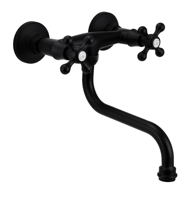 Aquanello Heritage Ascot Robinet clasic pentru bucătărie, negru BL-4111-HA