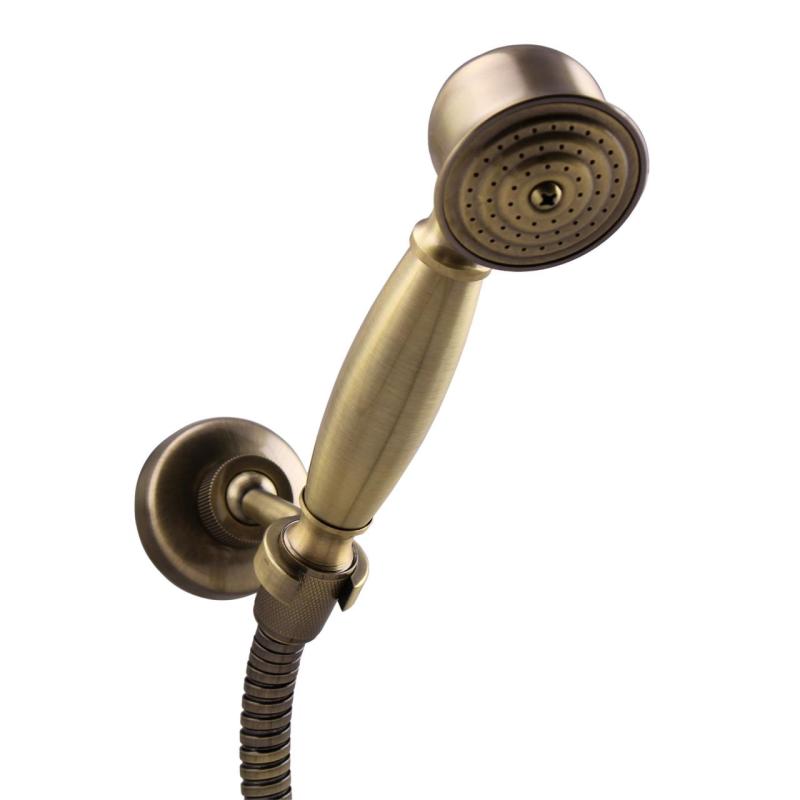 Aquanello Heritage Ascot Set clasic de robinete de duș cu butoane stelate din bronz, inclusiv duș de mână BN-2002-HA