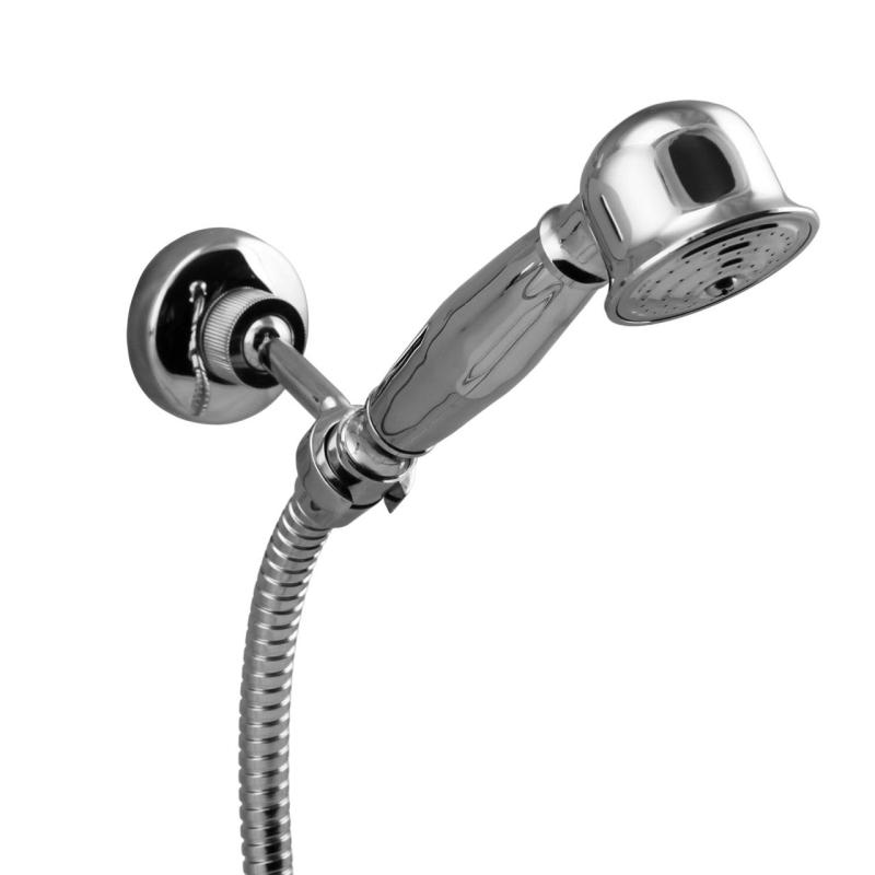 Aquanello Heritage Ascot Set clasic de robinete de duș cu butoane în formă de stea, cromat, inclusiv duș de mână CR-2002-HA