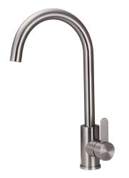 Aquanello Forma Solid Stainless Steel Single Lever Kitchen Mixer Tap Round Spout SS-1002-FM