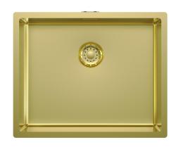 Pure.Sink Comfort Chiuvetă aurie cu acoperire PVD, 50 x 40 cm, rază de 10 mm, pentru montare sub blat, la nivel cu blatul și la suprafață PCM5040-60