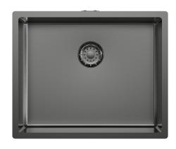 Pure.Sink Comfort Chiuvetă PVD Gun Metal 50x40 cm, rază de 10 mm, pentru montare sub blat, la nivel cu blatul și la suprafață PCM5040-61