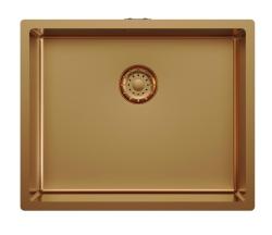 Pure.Sink Comfort Chiuvetă din cupru cu acoperire PVD, 50 x 40 cm, rază de 10 mm, pentru montare sub blat, la nivel cu blatul și deasupra blatului PCM5040-62