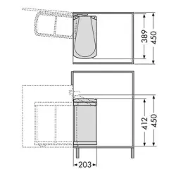 Coș de gunoi Hailo uno 3418.00