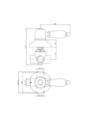 Huber Croisette Robinet de trecere Cromat 1/2 653.CS01H.CR