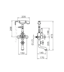 Robinetele de baie Huber Croisette cu termostat Crom 198.CS01H.CR.